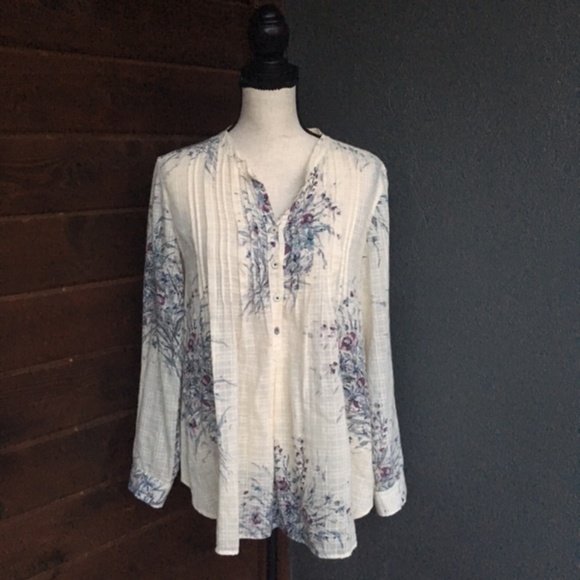 Anthropologie Rebecca Taylor pintuck floral top - Picture 2 of 7